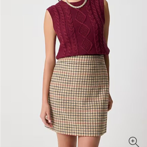 J. Crew Factory Dresses & Skirts - NWT J.Crew Factory Plaid Wool-Blend A-Line Mini Skirt Size 2